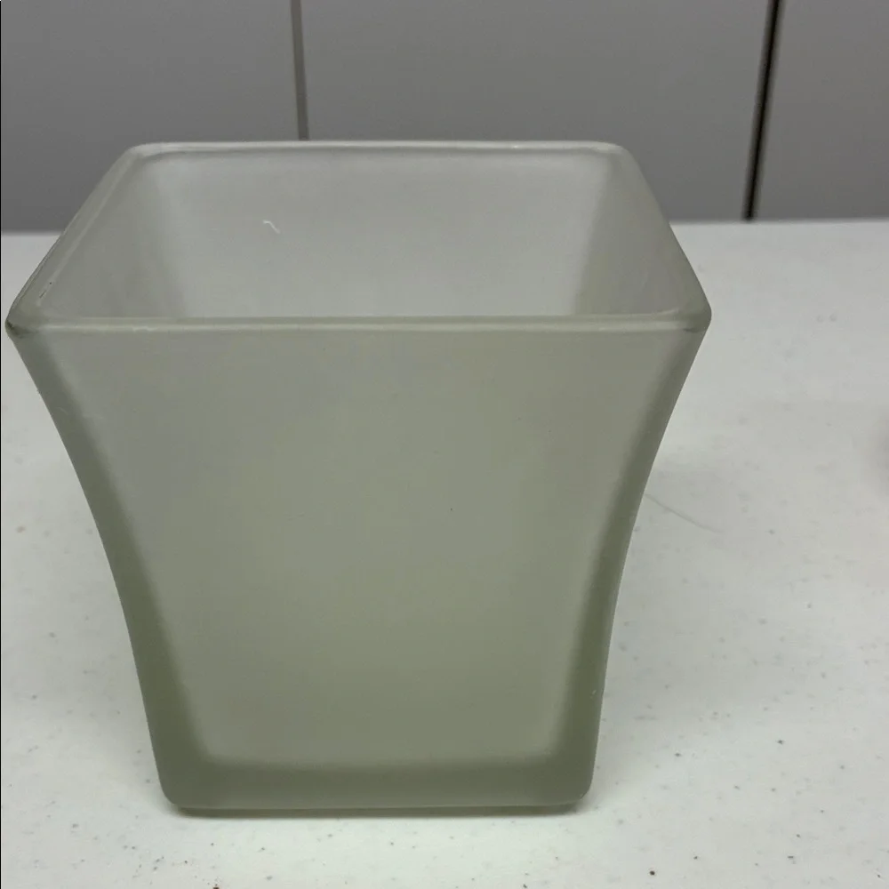 Frosted Glass Square Vase